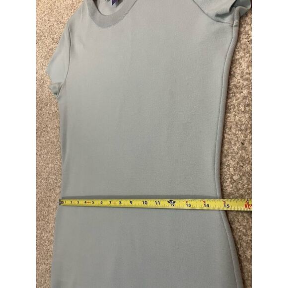 Ralph Lauren Purple Label Knit Midi Dress Crewneck Bodycon Slim S Short Sleeve - Picture 13 of 16